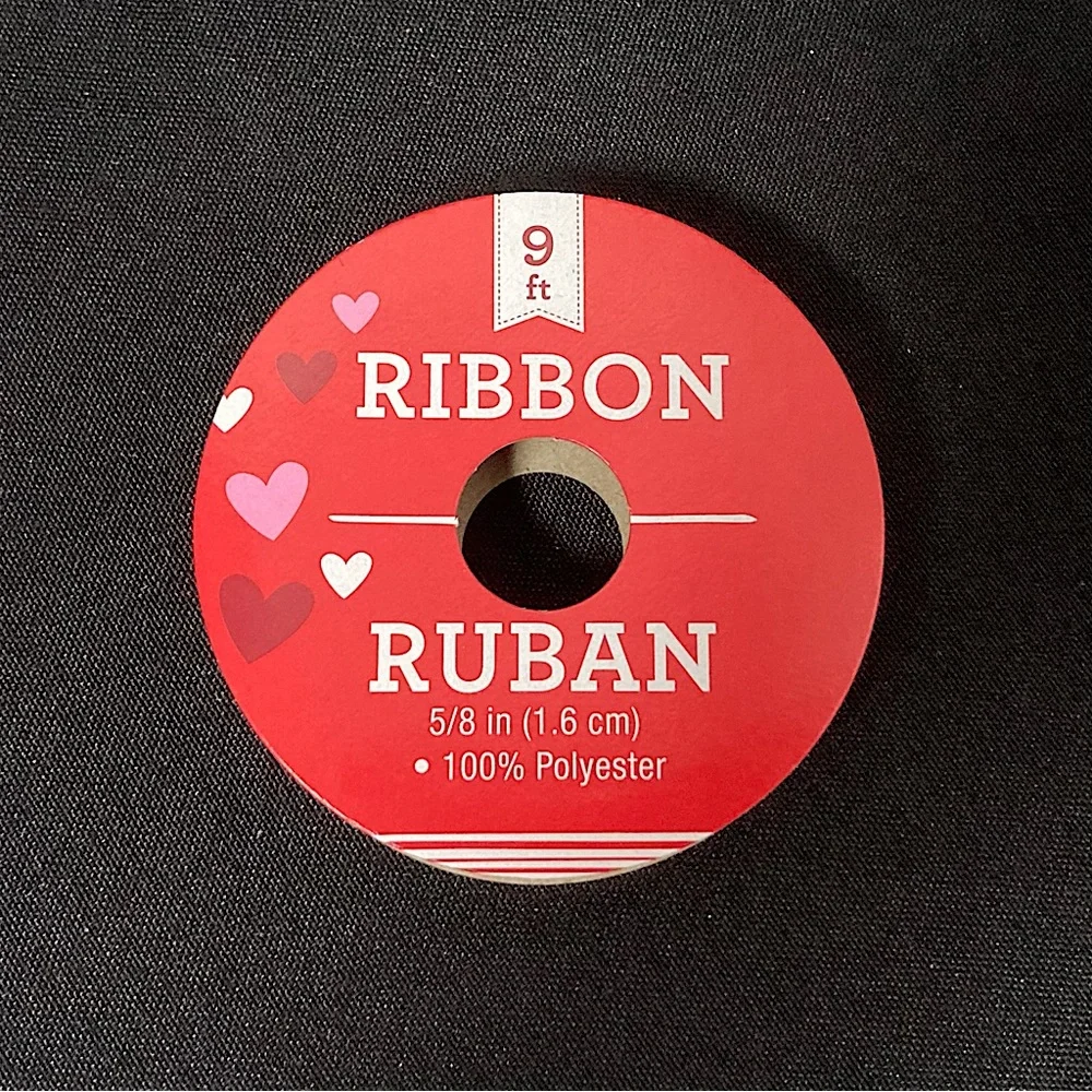 ⭐️ Valentine’s Day Sloth And Heart Burlap Craft Ribbon 5/8” x 108”